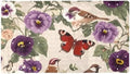 Shower Mat Non Slip 26.8 x 15.1 Inches, Butterfly Flowers Birds Bathtub Mat by Anna+Cowper