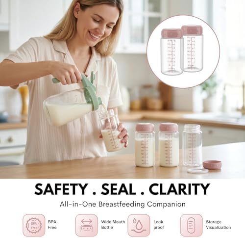 2PCS Breastmilk Storage Bottle, BPA Free Wide-Neck Spectra Bottles - Image 4