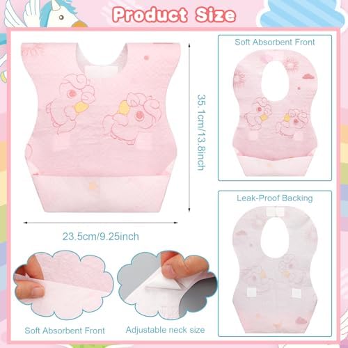 Shinymoon 100 Pcs Disposable Baby Bibs Individually Wrapped - Image 4