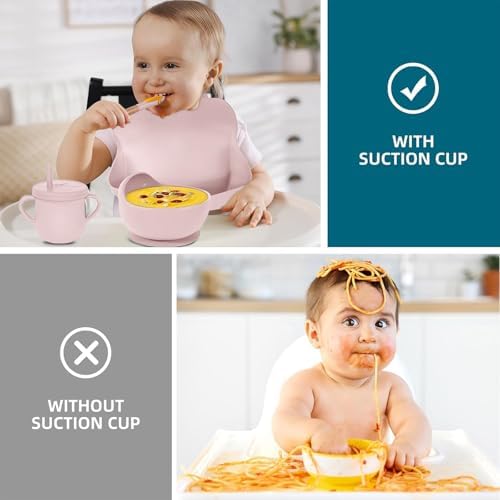 100% Silicone baby feeding set, BPA free Baby dishes set - Image 5
