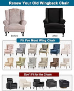 CRFATOP Wingback Chair Covers Wing Armchair Slipcovers - Image 3