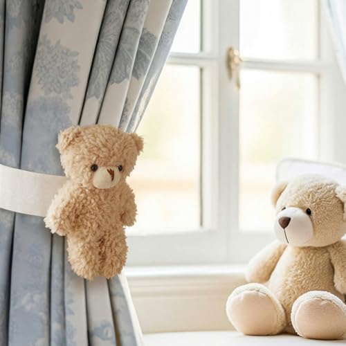 Chumia 2 Pcs Bear Curtain Tiebacks Cute Nursery Decor - Image 5