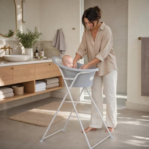 SHNUGGLE Foldable Baby Bath Stand Grey - Image 6