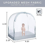 L RUNNZER Baby Crib Tent, Pop Up Crib Net to Keep Baby in - Image 5