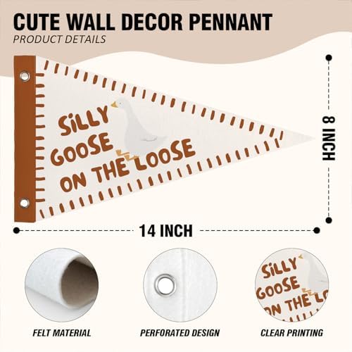 Silly Goose On the Loose Banner Felt Pennant Goose Nursery Decor - Image 6