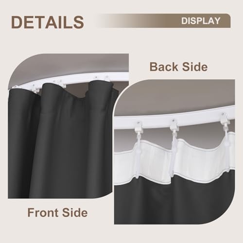 MaKefeile Room Divider Curtains & Flexible Bendable Tracks Set, Privacy - Image 5