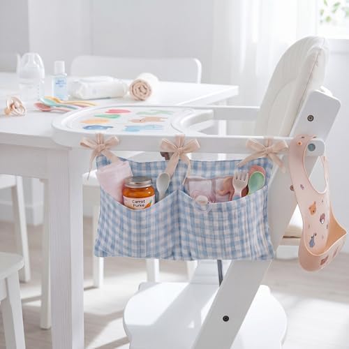 Gingham Crib Hanging Organizer Gingham Diaper Bag Organizer Playpen Organizers - Image 4