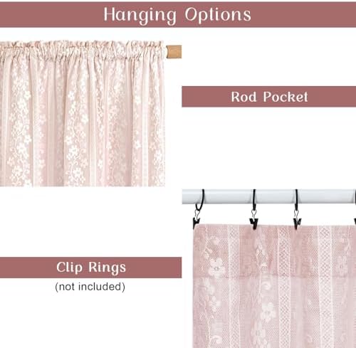 ASPMIZ Linen Valances for Windows Farmhouse, Double Layers Kitchen Curtains - Image 6