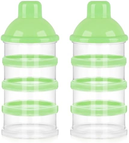 Accmor Formula Dispenser On The Go, 4 Compartments Stackable Formula Container by Accmor