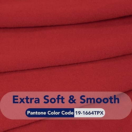 PureFit Stretch Oversized Couch Covers Fleece Sofa Slipcovers Red - Image 5