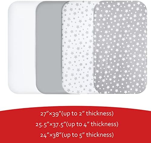 Pack and Play Sheets, Mini Crib Sheets, Stretchy Playard Fitted Sheet - Image 5