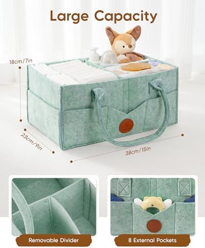 Maliton Felt Diaper Caddy Organizer - Image 4