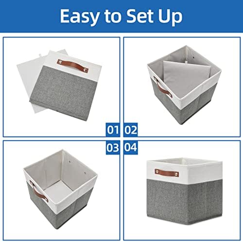 Temary Cube Storage Bins 4 Pack Storage Cubes 11?11 Fabric Storage Bins - Image 7
