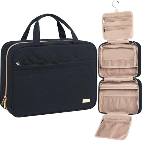 NISHEL Travel Toiletry Bag for women, Portable Hanging Organizer for by NISHEL