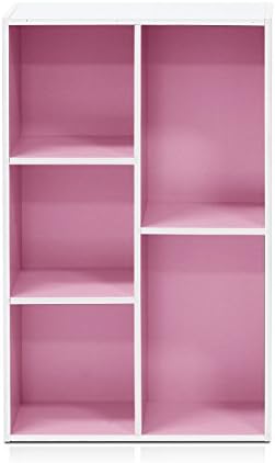 Furinno LUDER Book Shelf, 5-Cube Bookshelf, Reversible Bookcase, 9.4 x 19.5 x - Image 4