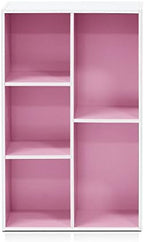 Furinno LUDER Book Shelf, 5-Cube Bookshelf, Reversible Bookcase, 9.4 x 19.5 x - Image 4