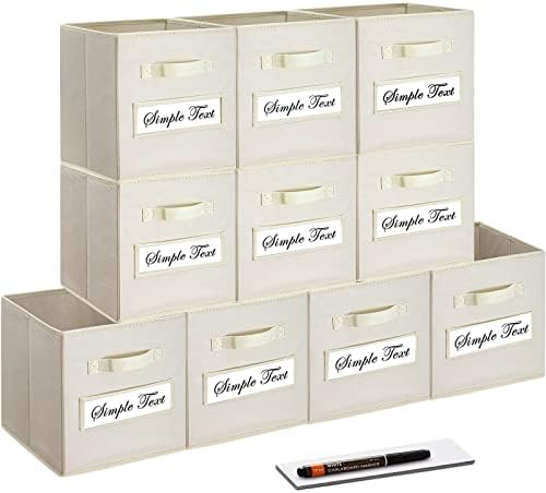 11 Inch Storage Cube, Storage bin Foldable Fabric Cube Storage Bins by Artsdi