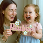 Daisy Personalized Name Sign for Nursery, Wooden Floral Kids Door Sign - Image 6