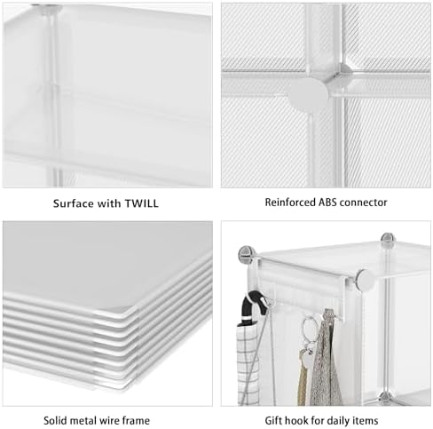 AWTATOS Cube Storage Organizer, Closet Organizers, 6 Cube Shelf - Image 7