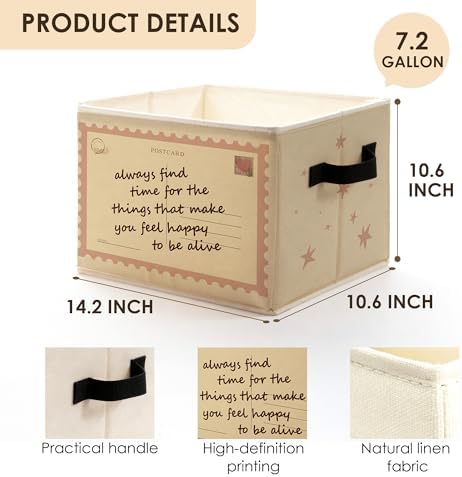 Trendy Pink Inspirational Storage Bins Box - Image 6