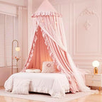 Mengersi Bed Canopy for Girls, Princess Round Dome Canopy Bed Curtains-Dreamy - Image 4