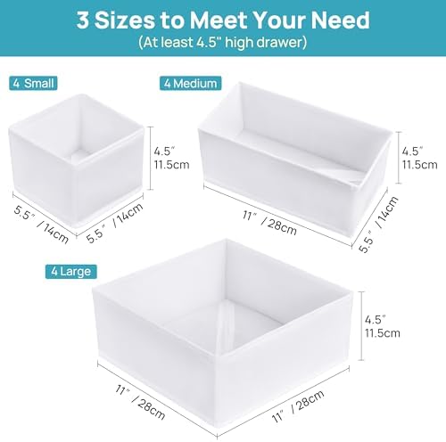Vtopmart 12 Pack Baby Clothes Organizer, Foldable Fabric Drawer Bins - Image 6