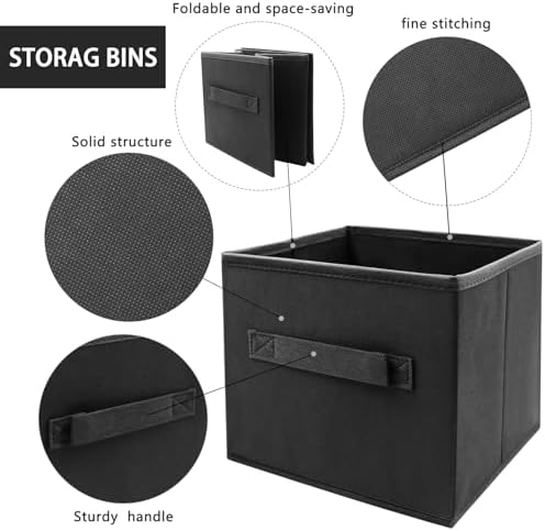 EBIGIC Storage Cubes Collapsible fabric Storage bins, cube storage organizer - Image 3
