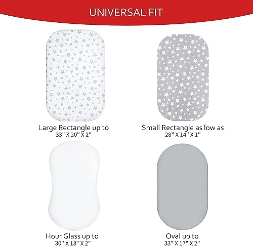 Bassinet Sheets for Baby Boy or Girl, Universal Fit for Bassinet Mattress - Image 5