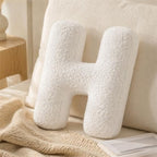 Letter Plush Pillow, Letter Hugging Throw Pillows, Decorative Initial Letter by Shapeazy