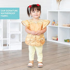 Bumkins Disney Ruffle Apron Bib and 3-pack Snack Bags, Waterproof Fabric - Image 3
