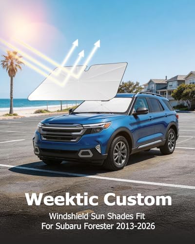 Weektic Windshield Sun Shade for Subaru Forester 2013-2026 Custom Fit Sunshade - Image 5