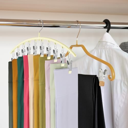 Volnamal Legging Organizer for Closet, 4 Pack Metal Yoga Pants Hangers - Image 6