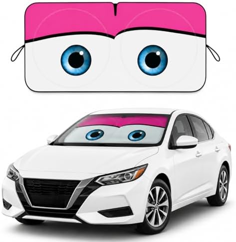 Car Windshield Sun Shade, Universal Fit Compact Sedan SUV, Cute Pink by eygeufg