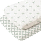 Konssy 2 Pack Muslin Bassinet Sheets by Konssy