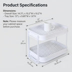 2-Tier Cup Drying Rack with Removable Drainboard, Rust-Proof Iron Mug Organizer - Image 7