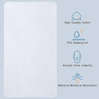 Flannel Crib Protector Pad，100％ Waterproof Mattress Protector Pad, One Size - Image 4