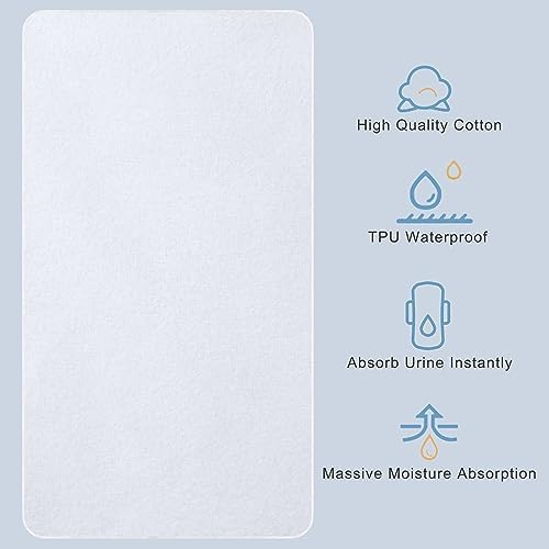 Flannel Crib Protector Pad，100％ Waterproof Mattress Protector Pad, One Size - Image 5
