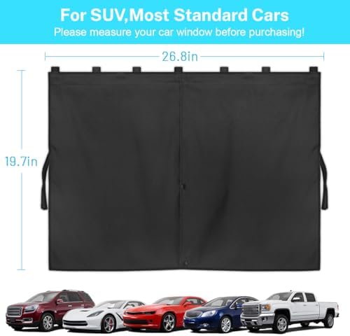 Car Window Shades, Double Layers Magnetic Car Sun Shade - Image 6