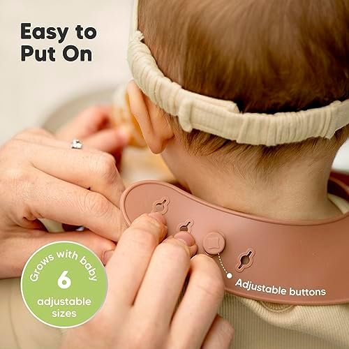 KeaBabies 2-Pack Silicone Bibs for Babies, Toddlers Girl - Image 5
