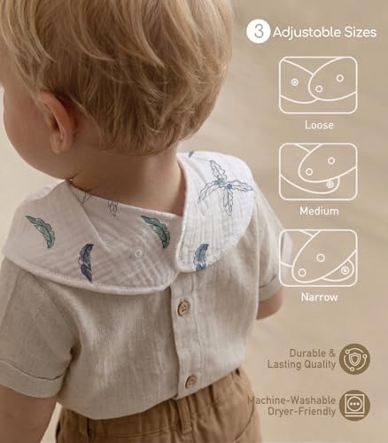 8 Pack Muslin Baby Bandana Bibs - Image 4