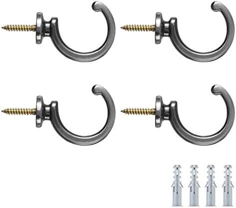 DeSS 4 Pack Curtain Holdbacks Curtain Tiebacks Hooks Wall Mounted Curtain Hooks by DeSS