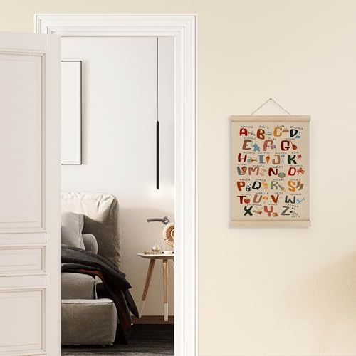 MAQIKA Funny Alphabet Learning Classroom Poster Framed - Image 2