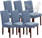 Waterproof Dining Room Chair Covers Set of 6 Slipcovers by Genina