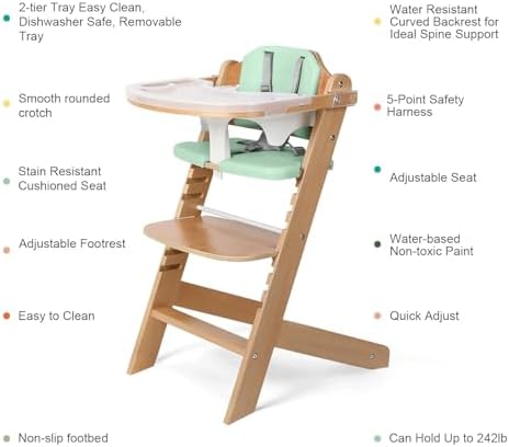 Cowiewie 3-in-1 Wooden High Chair - Image 2
