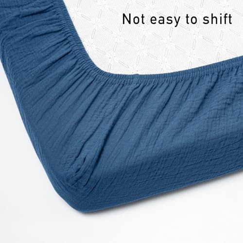 Muslin Pack N Play Sheets Fitted 2 Pack, Mini Crib Mattress Sheets Stretchy - Image 6