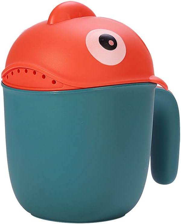 Baby Rinse Cup, Cute Cartoon Fish Baby Bath Rinser Baby Rinser Pail Shampoo by EUBUY