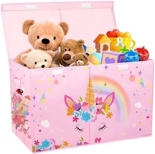 Large Toy Box, Sturdy Kids Storage Organizer by Mabahoo