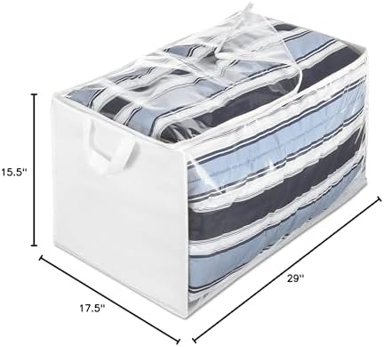 Whitmor Zippered Jumbo Storage Bag, Extra Large 34 Gallon, Breathable Non-Woven - Image 4
