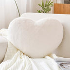 XVTRU Ivory Heart Pillows, Cute Heart Decorative Pillow, Heart Shaped Throw by XVTRU
