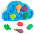 Silicone Bath Toys for Kids Ages 1-3 Toddler Veggies Matching Puzzles Set by Zonada